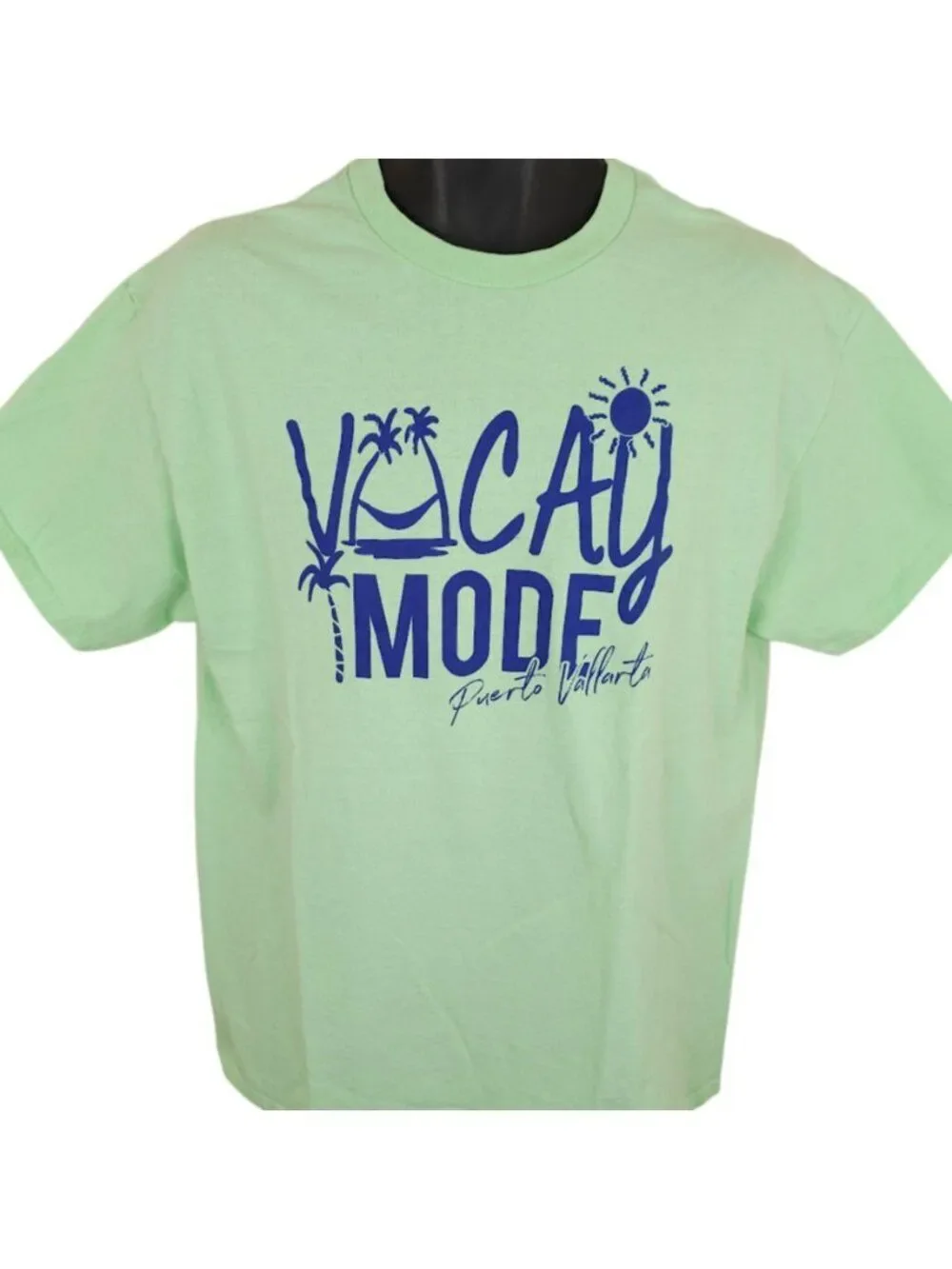 Puerto Vallarta T Shirt Mens Size Large Green Mexico Vacay Mode Souvenir Tee